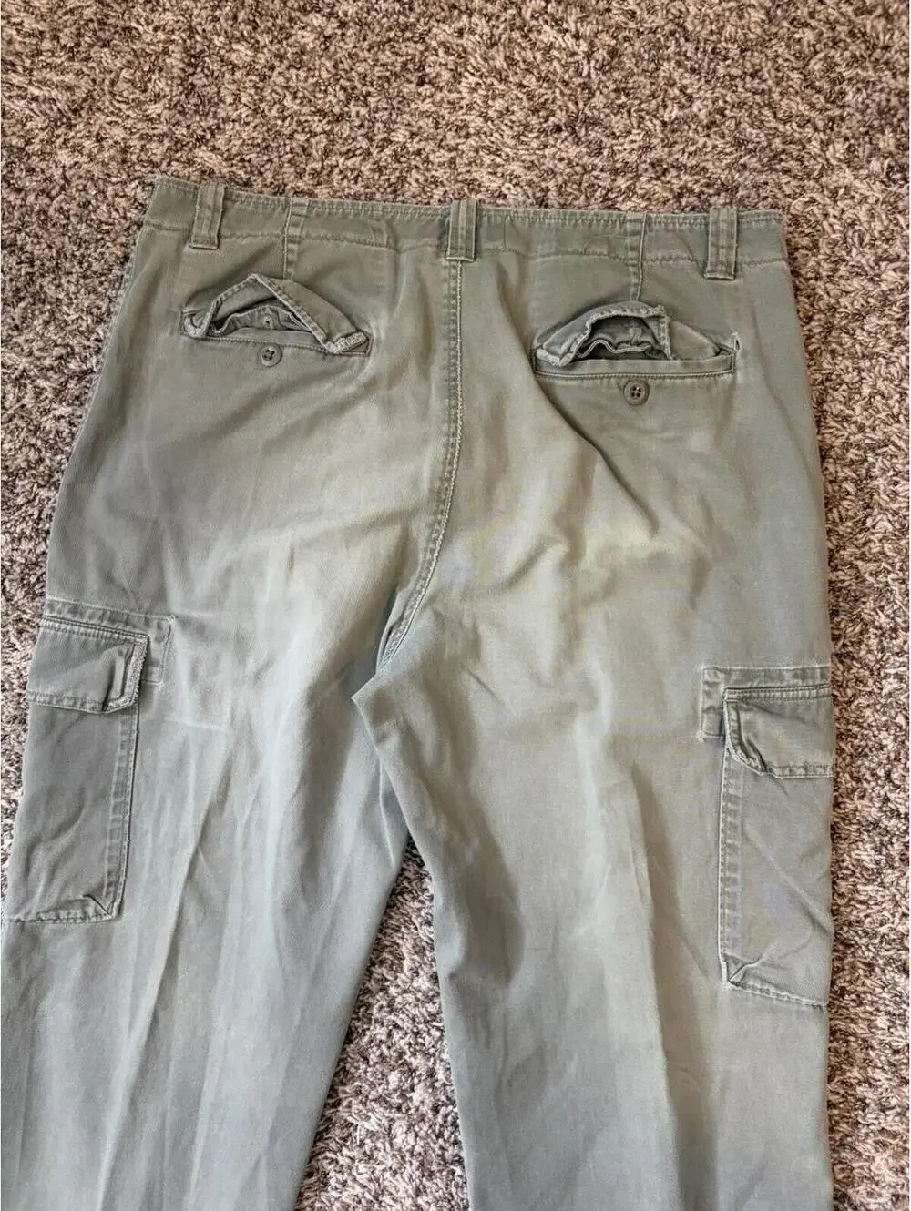 Vintage J Crew Cargo Khaki Pants Men’s Size 36x30 Military Outdoor Olive Green
